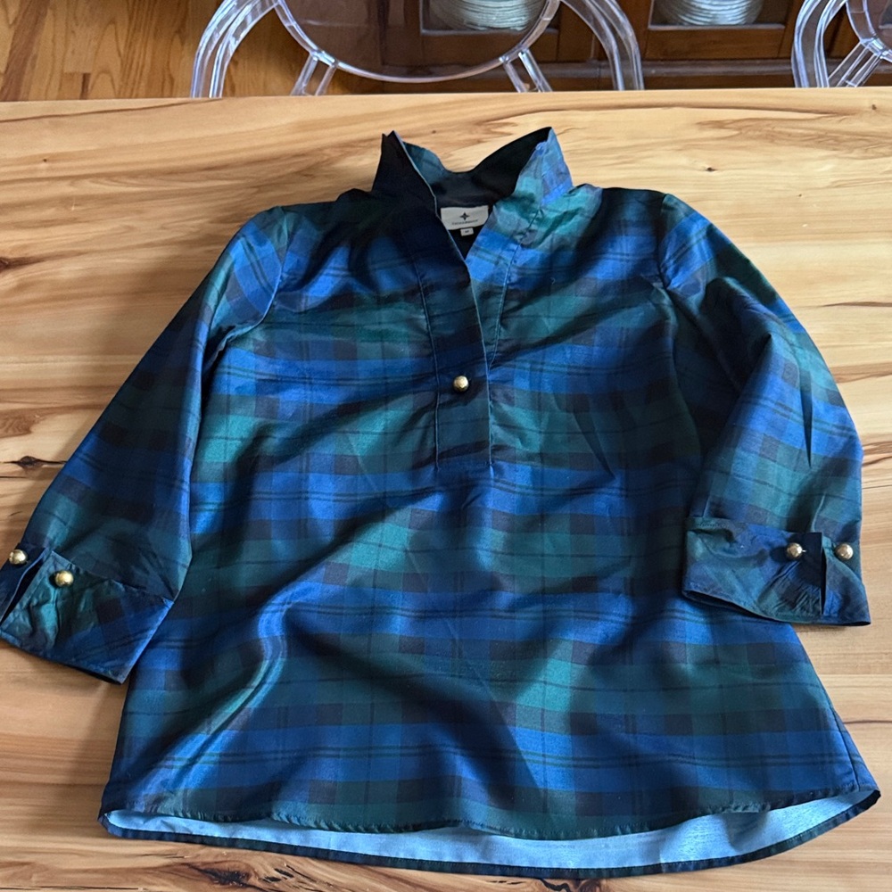 Tuckernuck Blue and Green Plaid Kids Button Down Shirt
